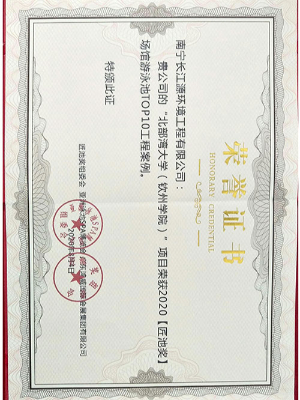 南寧長(cháng)江源2020【匠池獎】證書(shū)